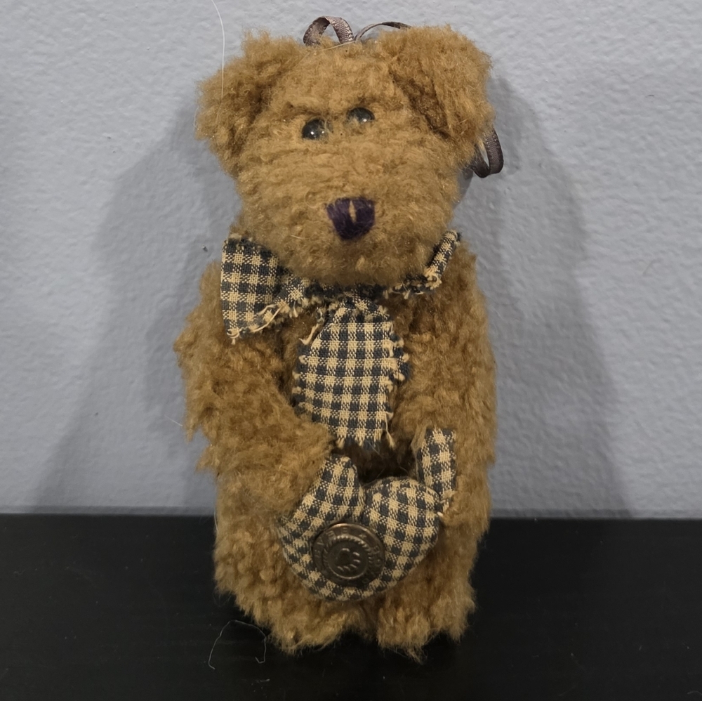 Boyds Bear Billy Bob With Heart Pillow Ornament